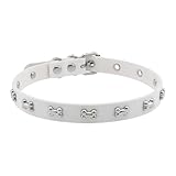 Gramigg Collar de cuero gótico punk con tachuelas de metal, cierre ajustable, estilo hip hop, joyería para rockeros de estilo callejero, gargantillas de cuero punk, talla única, como se describe, como