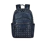 Miss Lulu Mochila en PU Cuir con Clavos, Estilo Punk Retro para Mujeres - Mochila Práctica para el Día