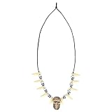 Boland 74185 - Collar Diente de Calavera, Collar para Carnaval y Halloween, Bisutería, Accesorios de disfraces