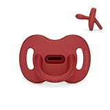 Suavinex, Chupete Todo Silicona, para Bebés 6/18 Meses, con Tetina Fisiológica Sx Pro, Súper Blandito y Flexible, Ideal para Dormir, Respeta el Desarrollo Bucodental, Colour Essence, Chili Pepper