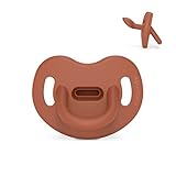 Suavinex, Chupete Todo Silicona, para Bebés 6/18 Meses, Chupete con Tetina Anatómica Sx Pro, Súper Blandito y Flexible, Ideal para Dormir, Colour Essence, Teja