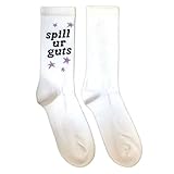 Rock Off officially licensed products Olivia Rodrigo Spill Your Guts - Calcetines tobilleros (talla 36-44), color blanco, M, blanco, M