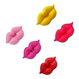 jojofuny 5 Piezas Chupetes Divertidos para Bebés con Forma de Labios Y Beso de Silicona Chupete de Juguete para Bebés