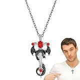Genérico - Collar Punk Dragón Ala - Joyería Moda | Collar Punk Hombres y Niños
