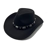 Willheoy Sombrero de Vaquero para Mujer Hombre Sombrero de Cowboy Unisex Adulto Carnaval Halloween y Cosplay