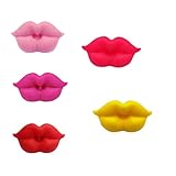 jojofuny 5 Piezas Chupetes Divertidos para Bebés con Forma de Labios Y Beso de Silicona Chupete de Juguete para Bebés