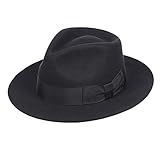 Dos colores negro banda ancha Iglesia Derby nudo playa sombrero para hombres y mujeres 56-59cm cabeza rodeada (negro), b, M