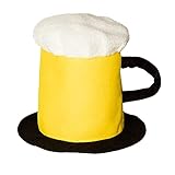 Boland 98996 - Sombrero jarra de cerveza, sombrero de peluche, sombrero de cerveza con asa, fiesta popular, disfraz, carnaval, fiesta temática, JGA