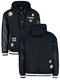 Rock Rebel by EMP Hombre Chaqueta universitaria negra con parches M