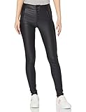 Only ONLROYAL HW Coated Button Pant PNT RP Pantalón, Black, M/32 para Mujer