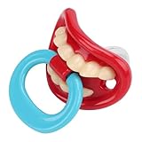 JTLB Chupete Divertido, Chupete de Silicona Novedoso Chupete Divertido Chupete Lindo Chupete de Labios y Dientes Besables para Bebé/Adulto/Mascota (1 lengüeta)