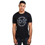 AC/DC Emblema Tour Camiseta-Camisa, Negro (Black Blk), XL para Hombre