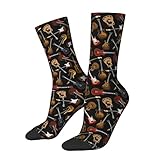 Mcewoel Calcetines de Guitarra para Hombres y Mujeres - Regalos para Amantes de la Música, Adultos y Adolescentes - Talla Única