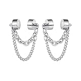 Falsos Pendientes Magnéticos de Acero Inoxidable Aros Imán Hombre Pendientes Clip Kpop Sin Agujero Pendiente Hippies Goticos Punk Pendientes Rock Largos Cadena Pendient Hombre Mujer