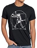 style3 Da Vinci Rock Camiseta para Hombre T-Shirt música Festival, Talla:3XL, Color:Negro