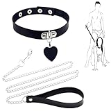 Gargantilla Punk Negro Ajustable PU Cuero Gargantilla Punk con Cadena O-ring Collar Gargantilla para Hombre Mujeres Sexy Gótico Gargantilla PU Gargantilla Collares para Halloween Cosplay Valentines