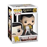 Funko Pop! Rocks: Queen-Freddie Mercury Wembley 1986 - Figura de Vinilo Coleccionable - Idea de Regalo- Mercancia Oficial - Juguetes para Niños y Adultos - Music Fans