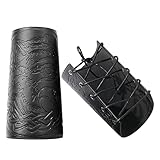 GORGECRAFT 2PCS Brazalete de Cuero con Patrón de Lobo Brazaletes de Brazo Vikingo Protectores de Muñequera Brazalete de Cuero Unisex para Hombres Y Mujeres (Negro)