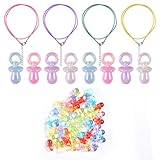 Funmo Collar elástico, mini juego de chupetes decorativos, chupete de bebé, collar elástico para tatuaje, collar para mujeres y niñas, joyas multicolor, Hierro