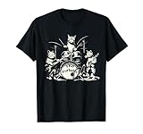 Funny Cat Kitties Band Rock Heavy Metal Camiseta