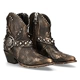 Botas vaqueras de mujer Western Cowboy Skull Vintage Marrón Cobre NEW ROCK Brown Woman Boots Texas M.WSTM004-S1 (numeric_38)