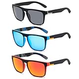 DKDDSSS 3 Pares Gafas de Sol Polarizadas, Gafas Polarizadas, Gafas de Sol Hombre Polarizadas, Gafas de Sol Polarizadas para Hombre Mujer, Gafas de Sol Mujer Polarizadas, Protección UV