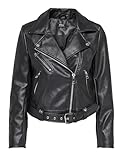 ONLY Onlvera Faux Leather Biker CC Otw Chaqueta, Negro, S para Mujer