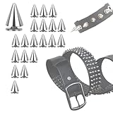 zalati Tachuelas cónicas Punk Spikes y tachuelas de árbol para ropa, parche punk, cuero, manualidades, metal
