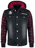 Rock Rebel by EMP Hombre Chaqueta vaquera negro-rojo XL