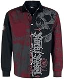 Rock Rebel by EMP Hombre Camisa Negra/roja con Estampado L