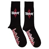 Rock Off officially licensed products Slipknot Tour 22 - Calcetines tobilleros con logotipo de banda, talla 36-44, color negro, M, Negro, M