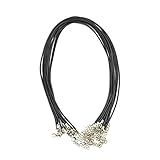 Cordón de Collar de Cuero Artificial con mosquetón, Cuerda Trenzada para Manualidades, Collar con Colgante de cordón de Collar Unisex,10 pcs.