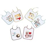 Interbaby 00133 - Pack de 12 baberos de rizo plastificado 25x30, unisex
