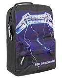 Metallica Ride The Lightning Mochila | Sumérgete en la música con esta mochila negra | Lleva contigo en todas partes las legendarias vibraciones del rock con un diseño icónico | Correas ajustables