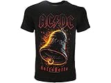 Camiseta AC/DC Hells Bells original, para hombre, negra, Hard Rock oficial, Negro , XXL