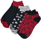 Rock Rebel by EMP Tres pares de calcetines con diseños Ace of Spades Unisex Calcetines Negro EU 39-42
