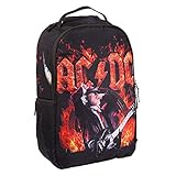 CERDÁ LIFE'S LITTLE MOMENTS Mujer Poliéster ACDC-Licencia Oficial, Rojo, Grande-Mochila con el tamaño Ideal para Que lleves Todo ordenado