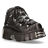 New Rock Botines Unisex 106 S1 Negros Metalizados con Plataforma Estilo Gótico Punk 5