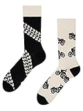 Dedoles Calcetines Unisex Hombre Mujer y Niños Algodón muchos diseños divertidos diferente izquierda derecha, color: Negro, diseño: Moto, tamaño: 43-46