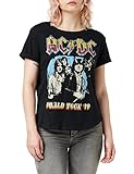 AC/DC World Tour 79 Camiseta, Negro (Black Blk), 40 (Talla del Fabricante: Medium) para Mujer