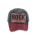 Gorra Trucker Hombre con Rejilla Transpirable Ajustable Casual, Moda Las Gorras de béisbol de Visera-Unisexo-Rock Show Features Logo