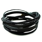 Original Tribe Pulsera de Cuero Negro Muñequera Brazalete, Regalo de la Amistad, Cuerdas Negro Pulsera, Mujeres Pulsera del Abrigo, los Hombres Pulsera del Abrigo SL2337