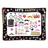 hocadon Marcos Photocall Inflable con 33 Piezas Photo Booth Props Party, Photo Booth Props y Marcos para Cumpleaños Boda Navidad Accesorios Nupcial Ducha(65 x 78 cm)