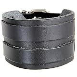 GALPADA 1Pieza Pulsera de Cuero Vintage Unisex Ajustable Retro para Accesorio de Moda Creativo y para Negro