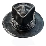 NURCIX Sombrero de vaquero de fieltro, sombrero de vaquero occidental, esqueleto gótico, sombrero de vaquero de peluche, sombrero de vaquera negro, sombrero de calavera de Halloween, sombrero de