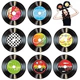 Decoraciones De Discos De,Decoración De Fiesta De Música De Rock,Disco Pared,Decoraciones De Fiesta De Rock,Adorno De Pared De Récord,Disco Decorativo,Discos Decorativos,8 Piezas
