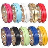 SHINEOFI 10 Uds. Pulsera De Cuero Muñequera Fina Brazalete De Cuero De Colores Pulsera Diy Muñequeras
