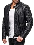RED BRIDGE Chaqueta moderna de Transición en cuero Sintético para hombre Negro