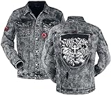 Rock Rebel by EMP Rock Denim Jacket with Details Hombre Chaqueta Tejana negro/gris XL
