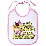 Babero Sóc petita però ja sóc rockera - Rosa